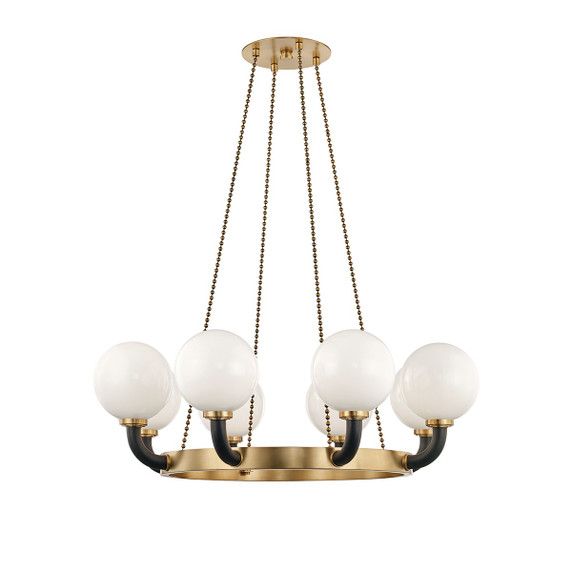 Large Chandeliers Glass Shade by Hudson Valley ( 70 | 3646-AGB/BK Werner ) 