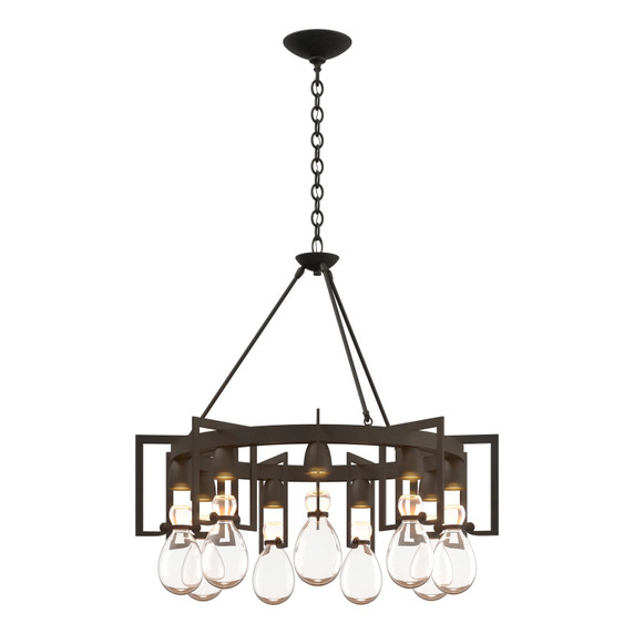 Mid. Chandeliers Glass Down by Hubbardton Forge ( 39 | 104360-SKT-20-ZM0572 Apothecary ) 