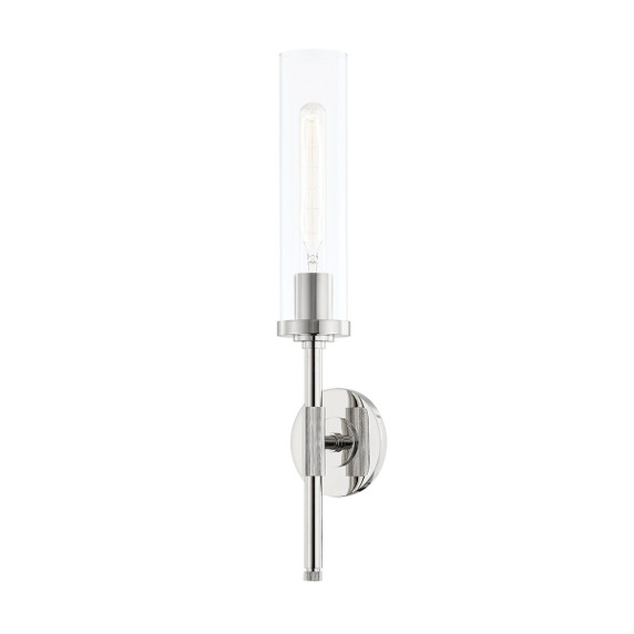 Sconces Single Glass by Hudson Valley ( 70 | 3700-PN Bowery ) 