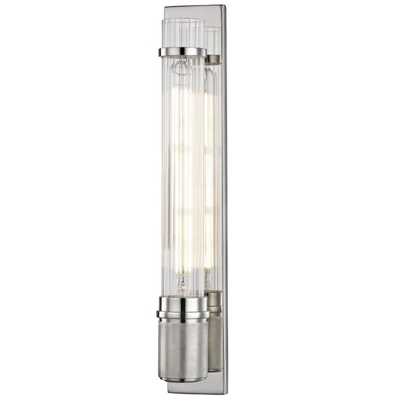 Sconces Single Glass by Hudson Valley ( 70 | 1200-PN Shaw ) 