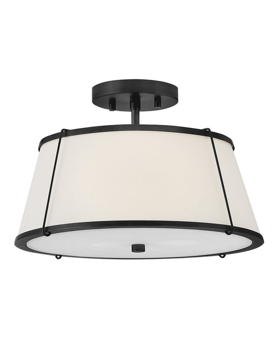 Semi-Flush Mts. Drum Shade by Hinkley ( 13 | 4893BK Clarke ) 