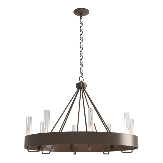 Mid. Chandeliers Glass Up by Hubbardton Forge ( 39 | 105040-SKT-05-ZM0611 Banded ) 