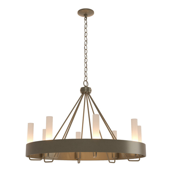 Mid. Chandeliers Glass Up by Hubbardton Forge ( 39 | 105040-SKT-84-FD0611 Banded ) 