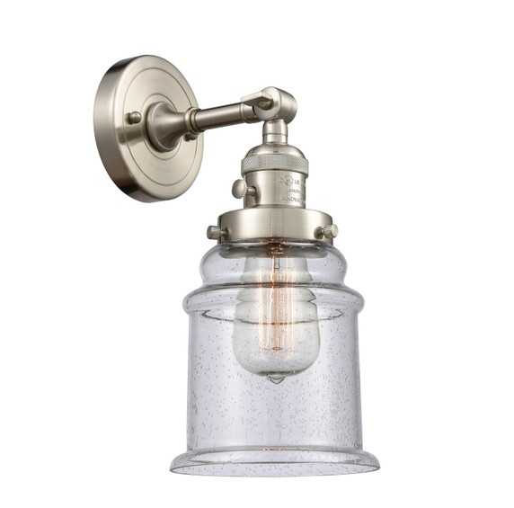 Sconces Single Glass by Innovations ( 405 | 203SW-SN-G184-LED Franklin Restoration ) 