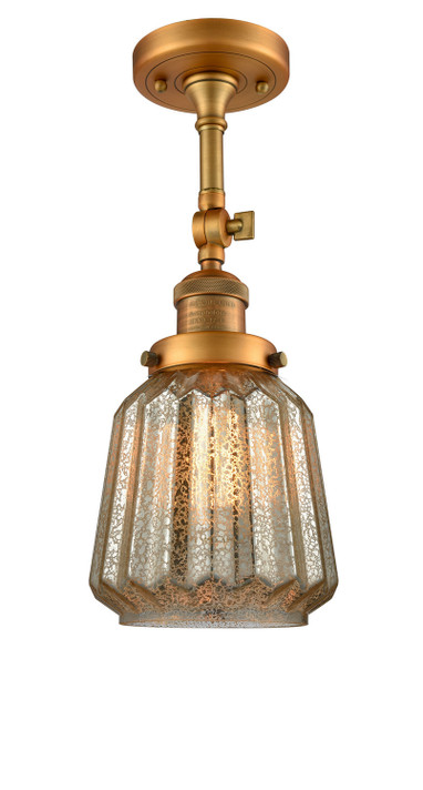 Semi-Flush Mts. Glass Down by Innovations ( 405 | 201F-BB-G146 Franklin Restoration ) 