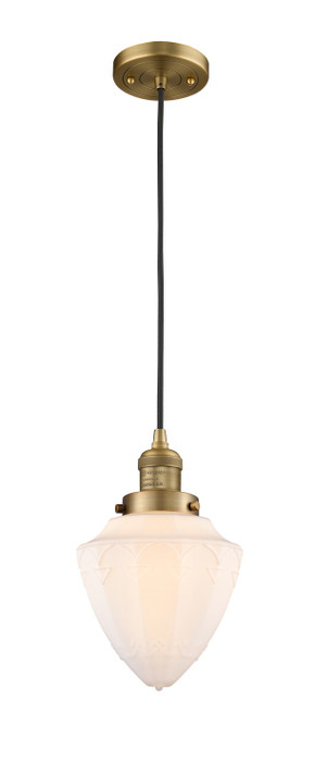 Mini Pendants Glass Down by Innovations ( 405 | 201C-BB-G661-7-LED Franklin Restoration ) 