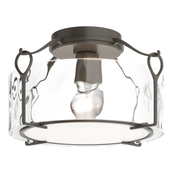 Semi-Flush Mts. Drum Shade by Hubbardton Forge ( 39 | 121142-SKT-07-LL0218 Bow ) 