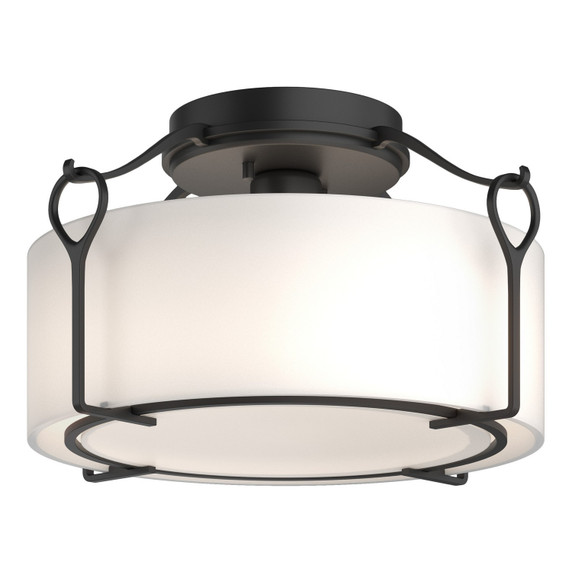 Semi-Flush Mts. Drum Shade by Hubbardton Forge ( 39 | 121142-SKT-10-GG0218 Bow ) 