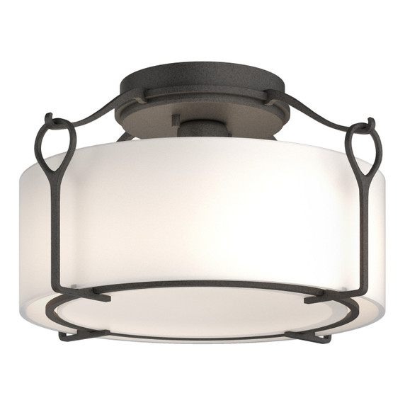 Semi-Flush Mts. Drum Shade by Hubbardton Forge ( 39 | 121142-SKT-20-GG0218 Bow ) 
