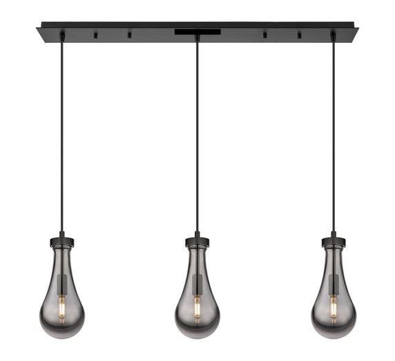 Linear/Island 3 Light Bar by Innovations ( 405 | 123-451-1P-BK-G451-5SM Downtown Urban ) 