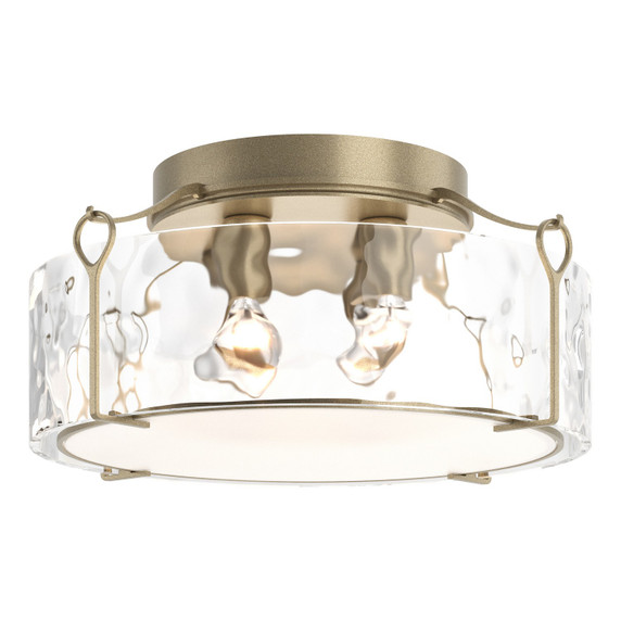Semi-Flush Mts. Drum Shade by Hubbardton Forge ( 39 | 121145-SKT-84-LL0216 Bow ) 
