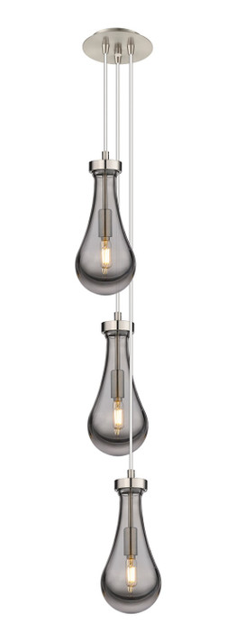 Mini Pendants 3 Light Cluster by Innovations ( 405 | 103-451-1P-SN-G451-5SM Downtown Urban ) 