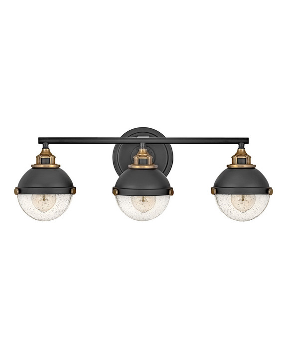 Bathroom Fixtures Three Lights by Hinkley ( 13 | 5173BK Fletcher ) 