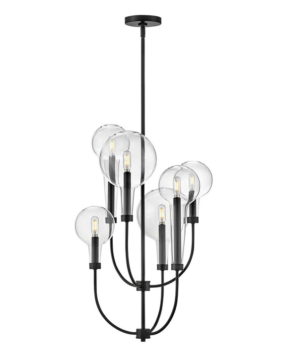 Mini Chandeliers Glass Shade by Hinkley ( 13 | 30525BK Alchemy ) 