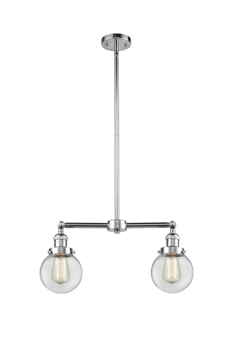 Linear/Island 2 Light Bar by Innovations ( 405 | 209-PC-G202-6-LED Franklin Restoration ) 