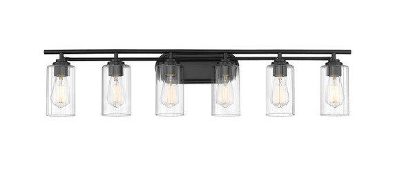 Bathroom Fixtures Five+Lights by Innovations ( 405 | 353-6W-BK-CL-LED Auralume ) 