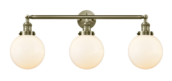 Bathroom Fixtures Three Lights by Innovations ( 405 | 205-AB-G201-8 Franklin Restoration ) 