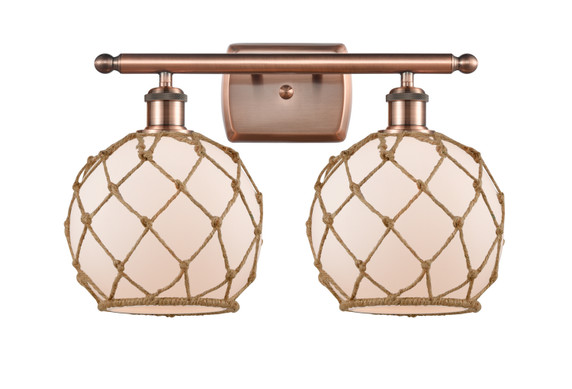 Bathroom Fixtures Two Lights by Innovations ( 405 | 516-2W-AC-G121-8RB Ballston ) 