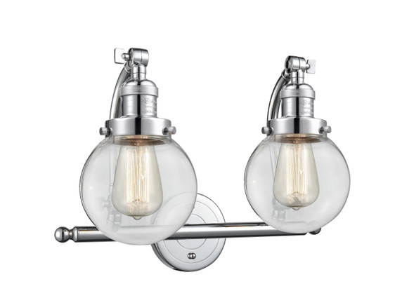 Bathroom Fixtures Two Lights by Innovations ( 405 | 515-2W-PC-G202-6-LED Franklin Restoration ) 