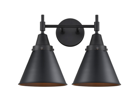 Bathroom Fixtures Two Lights by Innovations ( 405 | 447-2W-BK-M13-BK-LED Caden ) 