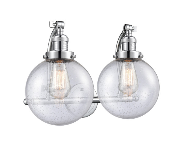 Bathroom Fixtures Two Lights by Innovations ( 405 | 515-2W-PC-G204-8-LED Franklin Restoration ) 