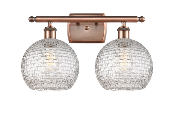 Bathroom Fixtures Two Lights by Innovations ( 405 | 516-2W-AC-G122C-8CL Ballston ) 
