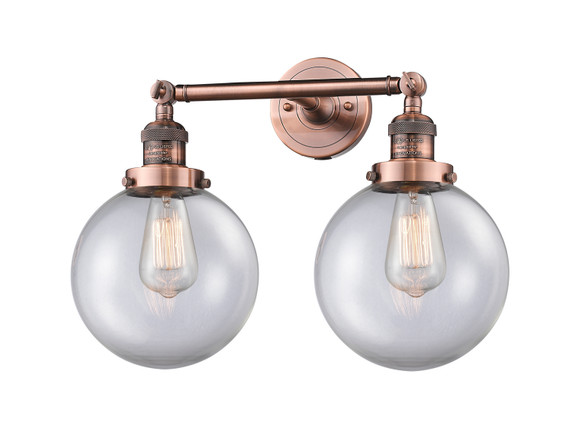 Bathroom Fixtures Two Lights by Innovations ( 405 | 208-AC-G202-8 Franklin Restoration ) 