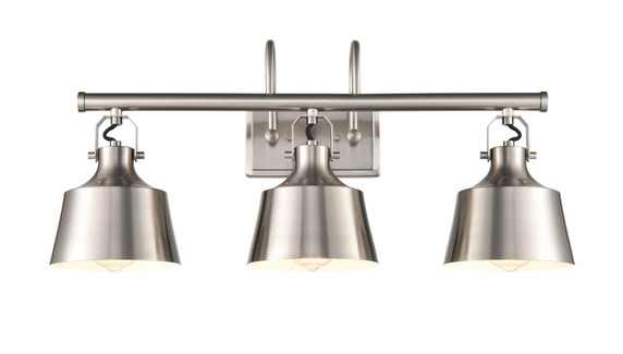 Bathroom Fixtures Three Lights by Innovations ( 405 | 370-3W-SN-M-LED Auralume ) 