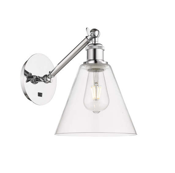 Sconces Single Glass by Innovations ( 405 | 317-1W-PC-GBC-82 Ballston ) 