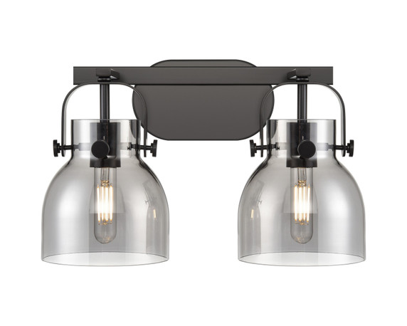 Bathroom Fixtures Two Lights by Innovations ( 405 | 423-2W-BK-G412-6SM Downtown Urban ) 