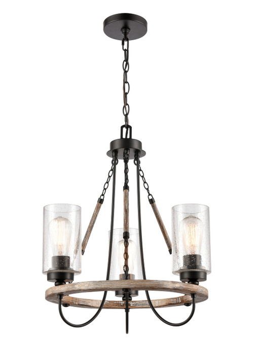 Mini Chandeliers Glass Shade by Innovations ( 405 | 442-3CR-BK-SDY-LED Paladin ) 