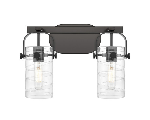 Bathroom Fixtures Two Lights by Innovations ( 405 | 423-2W-BK-G423-7DE Downtown Urban ) 