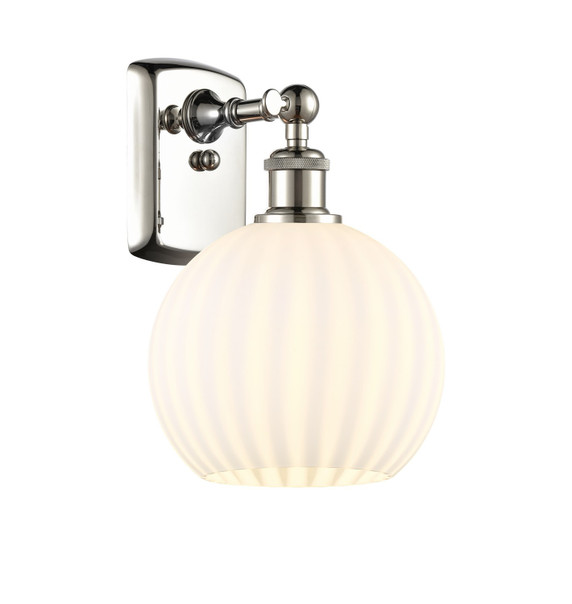 Sconces Single Glass by Innovations ( 405 | 516-1W-PN-G1217-8WV Ballston ) 