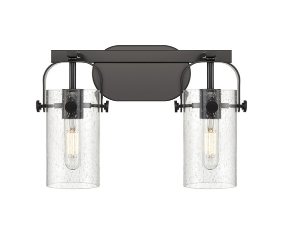 Bathroom Fixtures Two Lights by Innovations ( 405 | 423-2W-BK-G423-7SDY Downtown Urban ) 