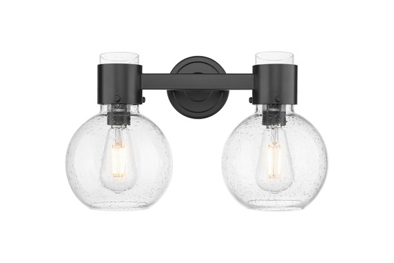 Bathroom Fixtures Two Lights by Innovations ( 405 | 464-2W-BK-G464B-7SDY Downtown Urban ) 