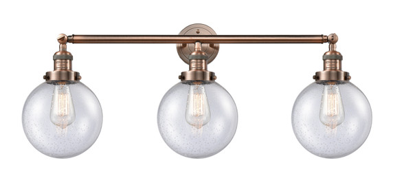 Bathroom Fixtures Three Lights by Innovations ( 405 | 205-AC-G204-8 Franklin Restoration ) 