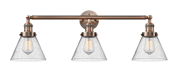 Bathroom Fixtures Three Lights by Innovations ( 405 | 205-AC-G44 Franklin Restoration ) 