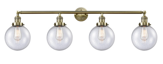 Bathroom Fixtures Four Lights by Innovations ( 405 | 215-AB-G204-8-LED Franklin Restoration ) 