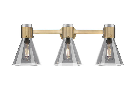 Bathroom Fixtures Three Lights by Innovations ( 405 | 464-3W-BB-G464C-7SM Downtown Urban ) 