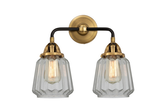 Bathroom Fixtures Two Lights by Innovations ( 405 | 288-2W-BAB-G142 Nouveau 2 ) 
