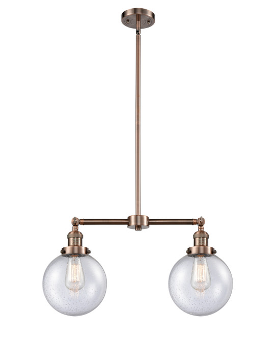 Mid. Chandeliers Glass Down by Innovations ( 405 | 209-AC-G204-8 Franklin Restoration ) 