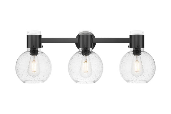 Bathroom Fixtures Three Lights by Innovations ( 405 | 464-3W-BK-G464B-7SDY Downtown Urban ) 