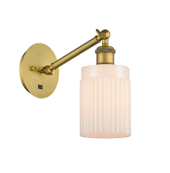 Sconces Single Glass by Innovations ( 405 | 317-1W-BB-G341-LED Ballston ) 