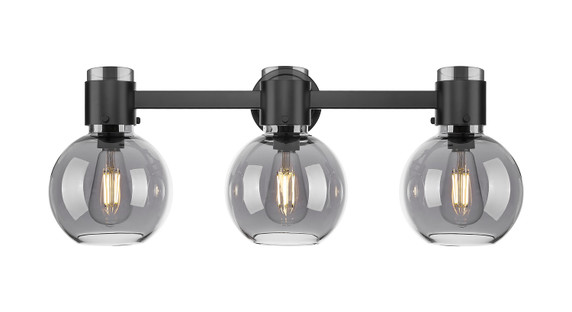 Bathroom Fixtures Three Lights by Innovations ( 405 | 464-3W-BK-G464B-7SM Downtown Urban ) 