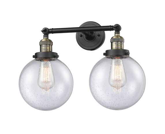 Bathroom Fixtures Two Lights by Innovations ( 405 | 208-BAB-G204-8-LED Franklin Restoration ) 