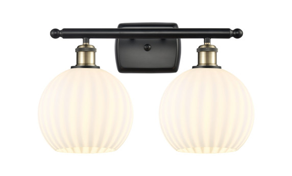 Bathroom Fixtures Two Lights by Innovations ( 405 | 516-2W-BAB-G1217-8WV Ballston ) 