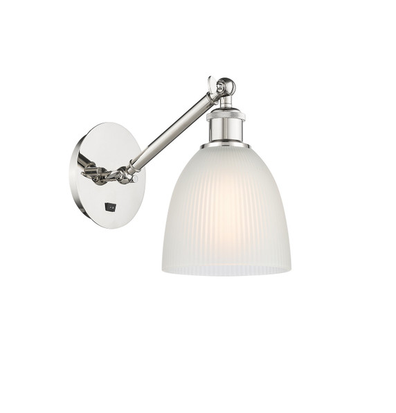 Sconces Single Glass by Innovations ( 405 | 317-1W-PN-G381 Ballston ) 