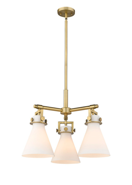 Mini Chandeliers Glass Shade by Innovations ( 405 | 411-3CR-BB-G411-7WH Downtown Urban ) 