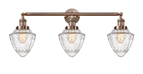 Bathroom Fixtures Three Lights by Innovations ( 405 | 205-AC-G664-7-LED Franklin Restoration ) 