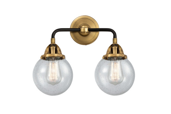 Bathroom Fixtures Two Lights by Innovations ( 405 | 288-2W-BAB-G204-6-LED Nouveau 2 ) 